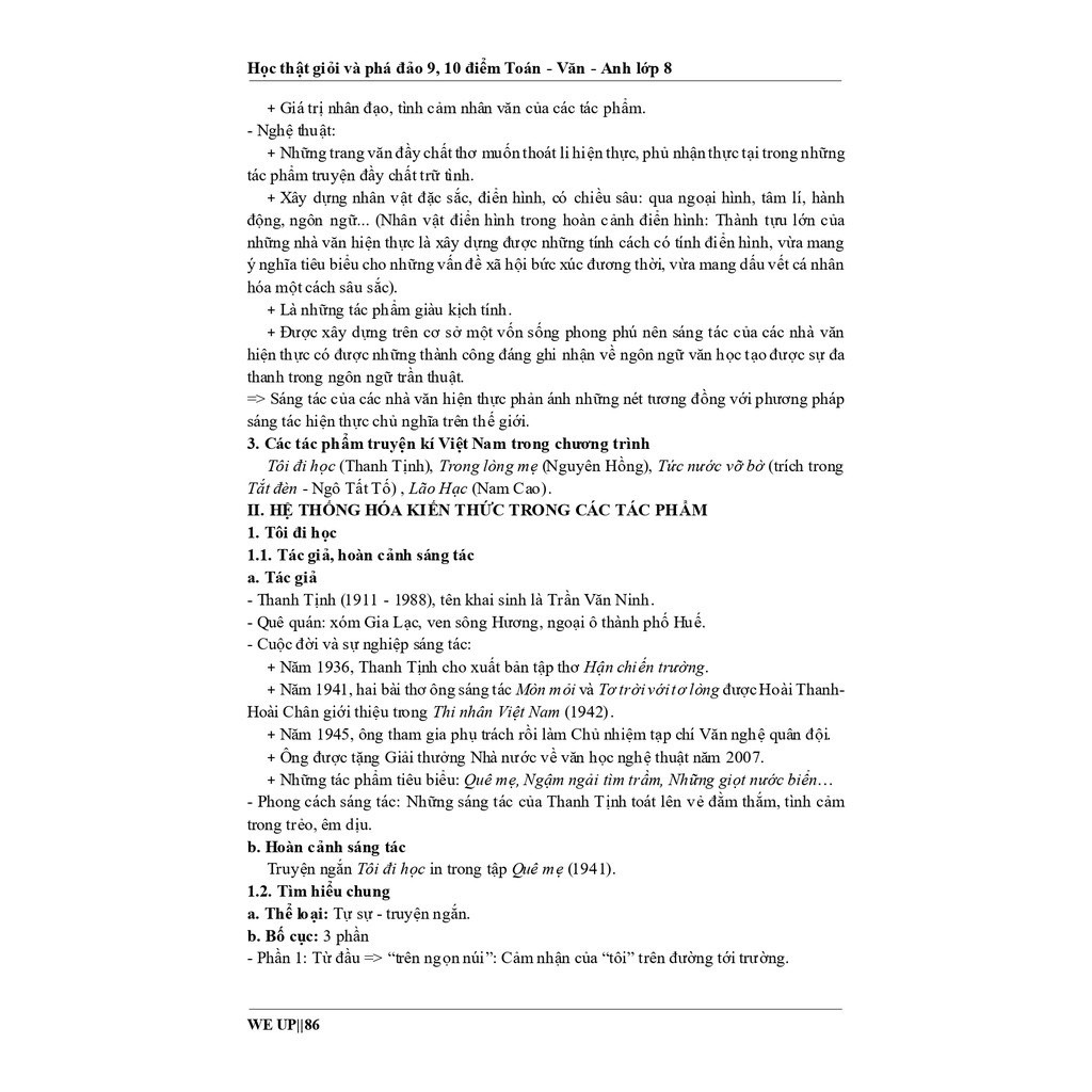 Sách- Combo Sổ tay toán văn anh và đề cương lớp 8