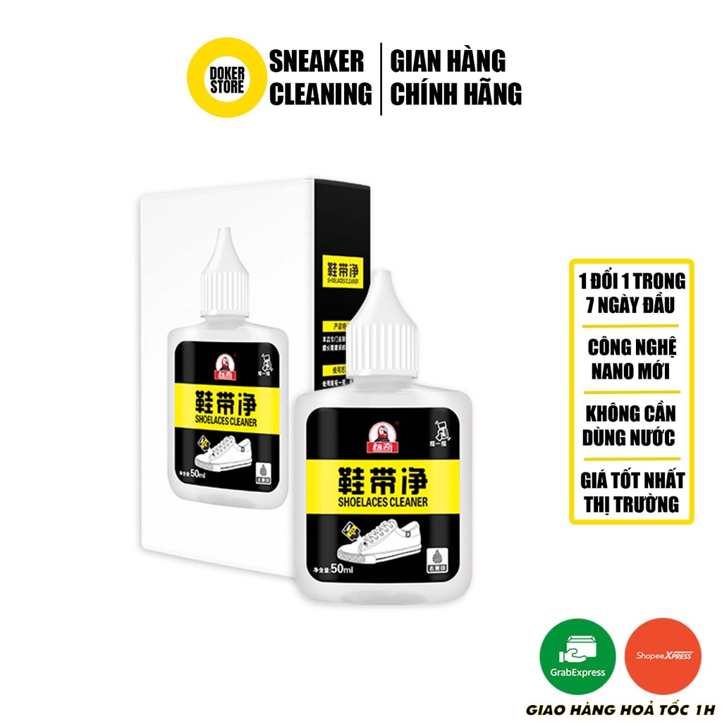 Dung dịch vệ sinh dây giày SHOELACES CLEANER 50ml - Doker Store