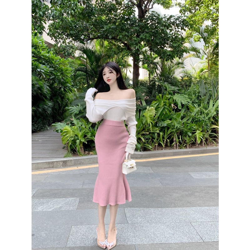 Pure Desire Áo Sweater Một Dây Dáng Ôm Sáp Mềm Mại Nhẹ Nhàng Vừa Vặn Mùa Thu Dành Cho Bạn Nữ