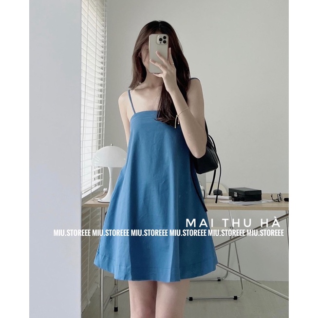 SET VÁY HAI DÂY KÈM VEST BLAZER TRƠN ĐŨI LINEN SV2SVB