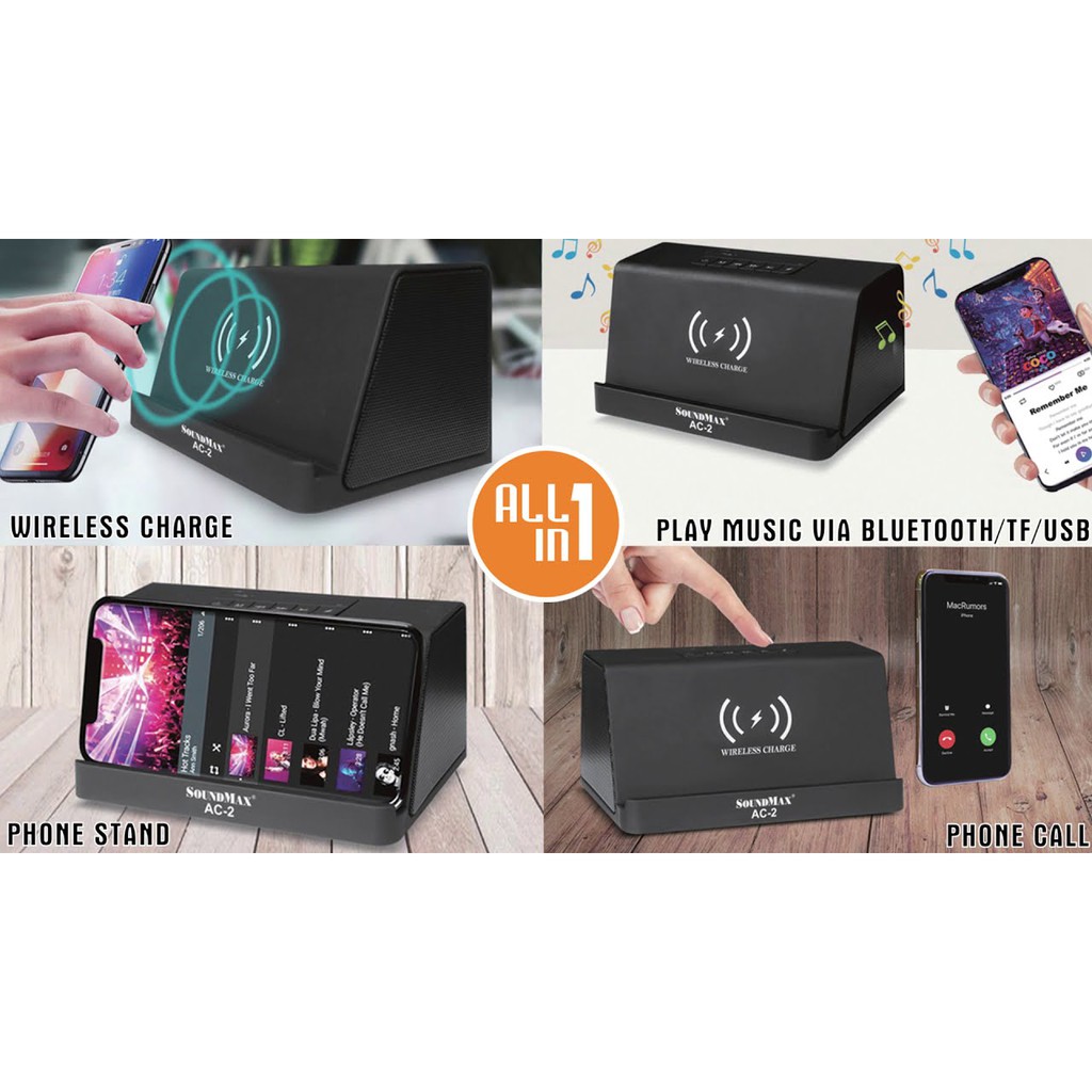 LOA BLUETOOTH SOUNDMAX AC-2 10W HÀNG CHÍNH HÃNG BH 1 NĂM