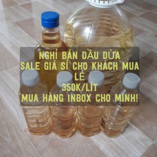 Dầu dừa nhà làm 350k/lít