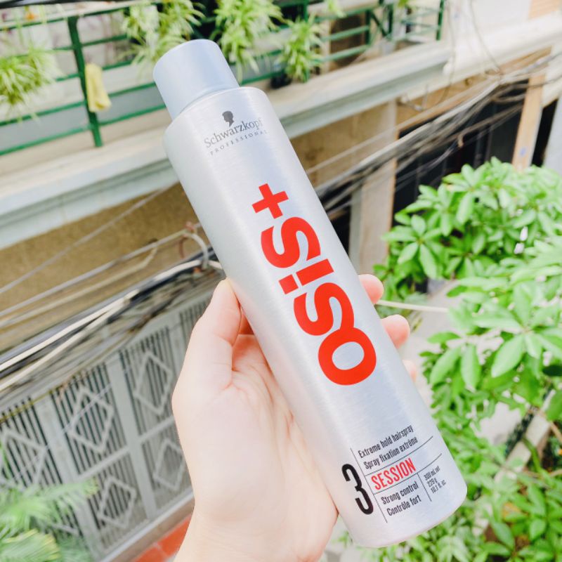 Keo xịt giữ nếp kiểu tóc rất cứng OSIS+ 3 SESSION, Gôm xịt tóc giữ nếp cứng Schwarzkopf Extreme Hold Hairspray 300ml