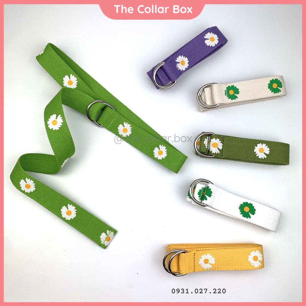 Thắt lưng hoa cúc dây lưng thời trang vải canvas Daisy Canvas Belt - Mã TL001