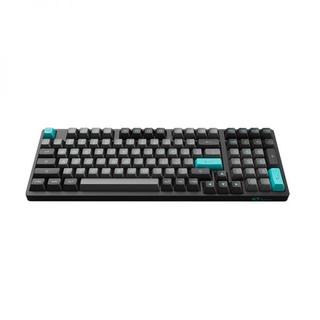 Bàn phím cơ AKKO 3098B - Multi-modes Black & Cyan (Bluetooth 5.0/Wireless 2.4Ghz/Hotswap/Foam tiêu âm/AKKO CS Jelly Sw)