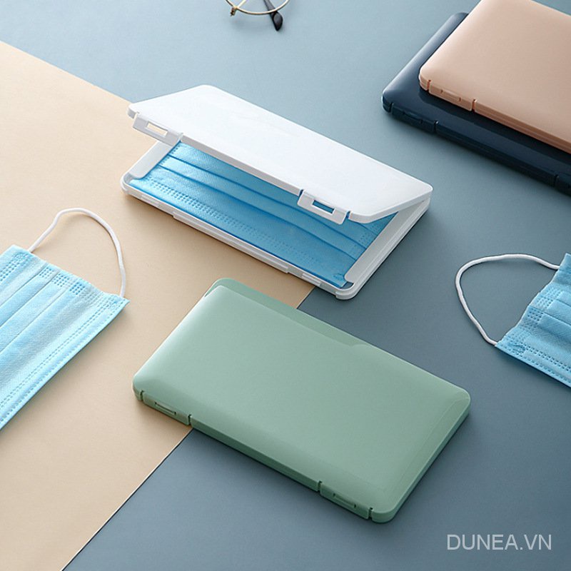 DUNEA Hộp đựng khẩu trang chống bụi bẩn không ô nhiễm dùng một lần tiện lợi