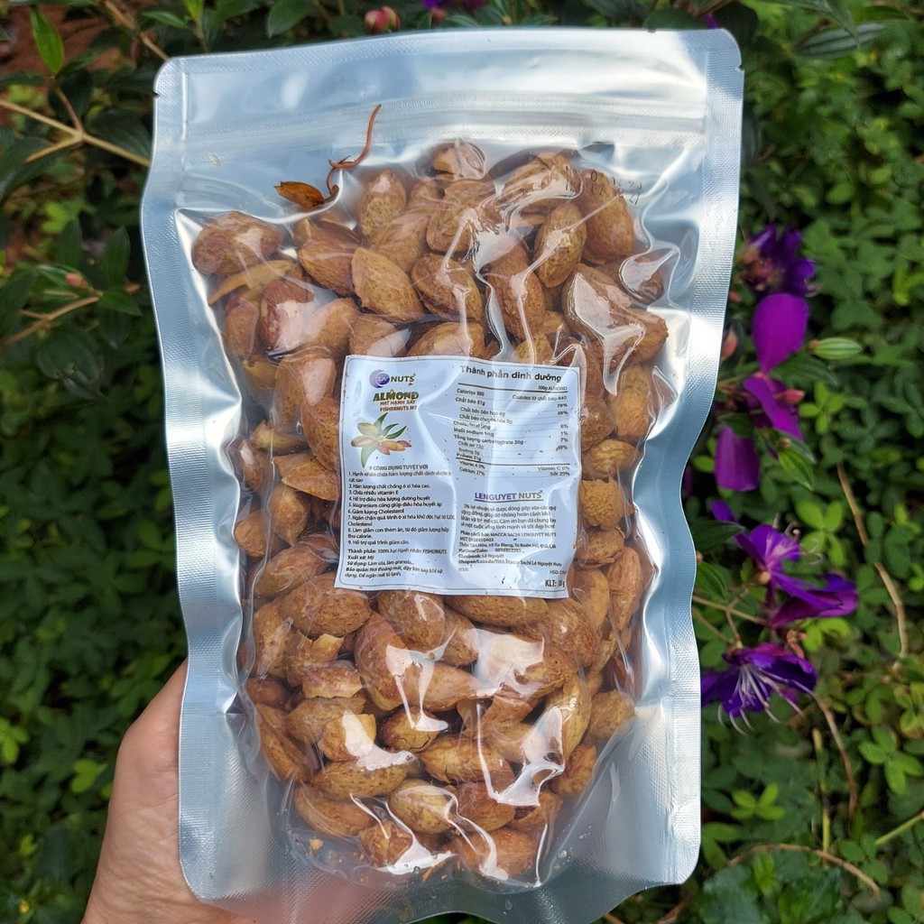 Hạnh nhân Mỹ rang bơ, muối 500g, hạnh nhân vị đậm đà, vỏ mỏng, phù hợp nhâm nhi ngày Tết | BigBuy360 - bigbuy360.vn