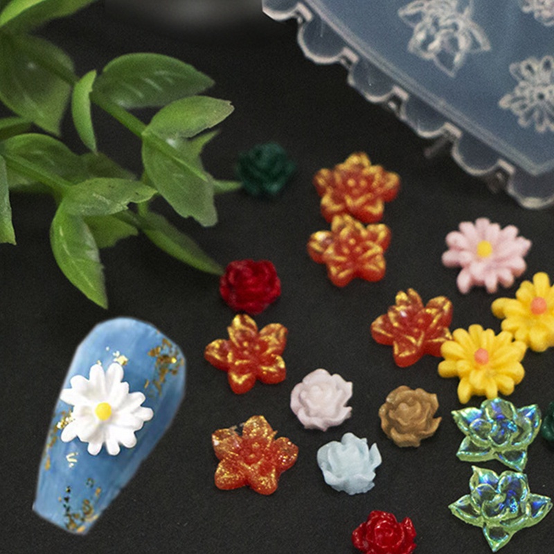 Khuôn Silicone Tạo Hình Trang Trí Móng Tay 3D DIY