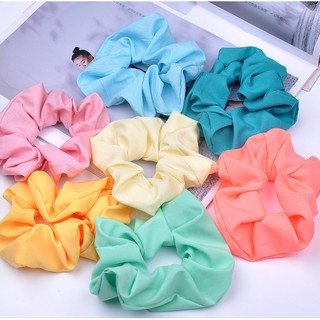 Dây Cột Tóc Nữ Scrunchies Nhiều Màu Trơn Nhiều Màu .