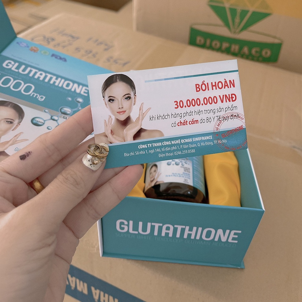 Viên uống Trắng Da Glutathione 1000mg Lọ 30v