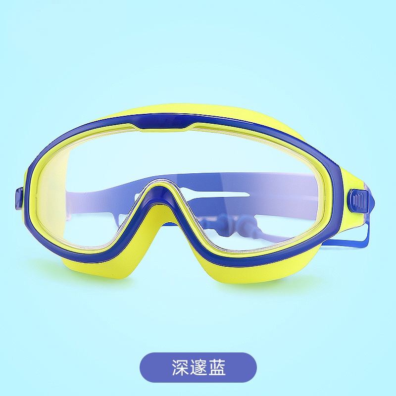 Kính bơi cho bé góc rộng loại xịn không mờ, không gọng, kèm nút bịt tai