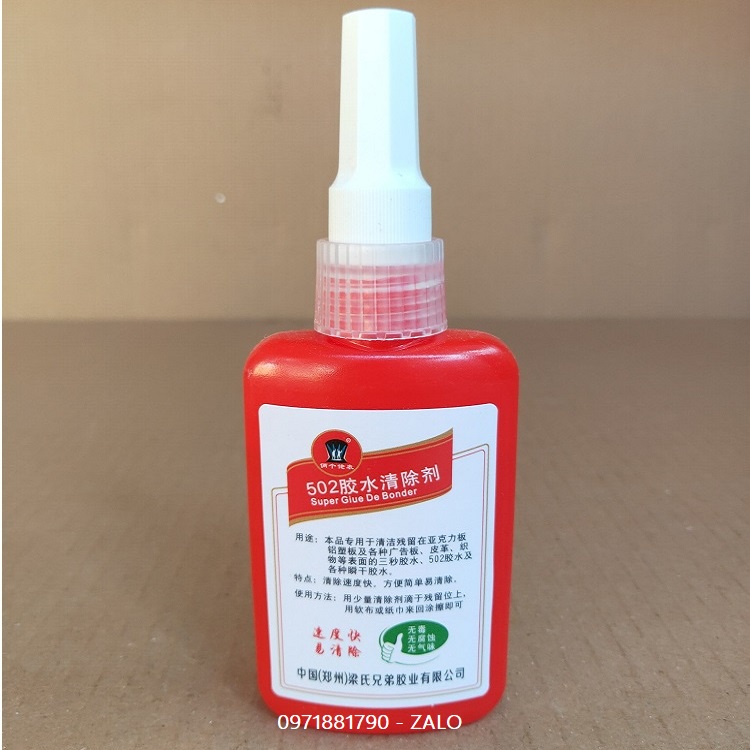 Chất tẩy keo dán sắt - tẩy keo 502 trên mica và alu