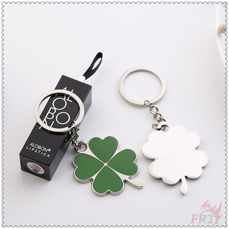 Móc khóa hình cỏ bốn lá bằng kim loại