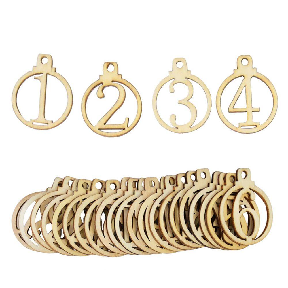 Lịch Gỗ Đánh Số Từ 1-25 Dùng Trang Trí Tiệc Giáng Sinh