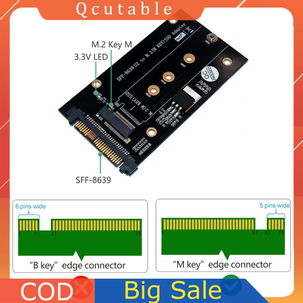 Adapter Chuyển Đổi Sff-8639 U2 Sang M.2 M Key Nvme Ssd Cho 2230 2242 2260 2280 M2 Ssd