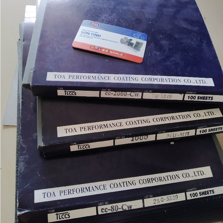 Giấy Nhám thái nhám nhật mịn, thô (nhám ô tô) P2000, P1000, P800, P600, P 400, P240, P180 , P150, P80