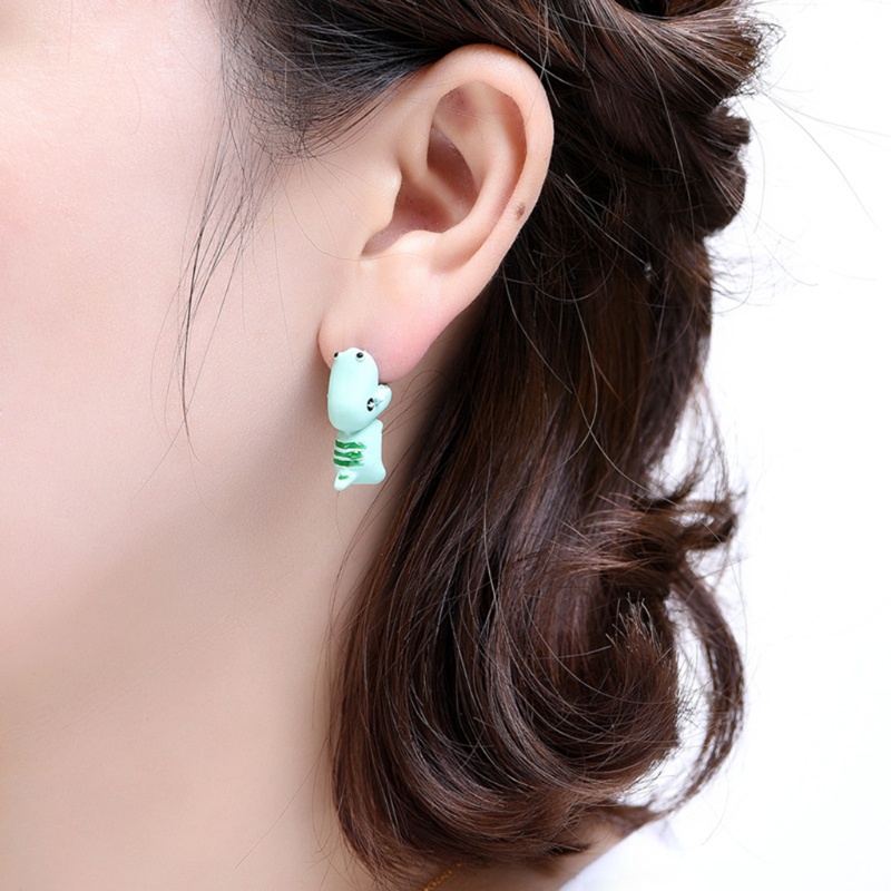 Khuyên tai hình chú cún corgi / cá mập 3D kiểu dáng dễ thương đơn giản