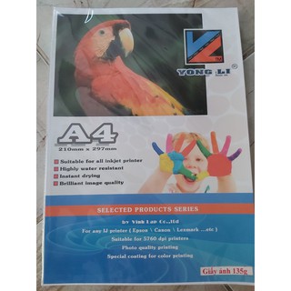 GIẤY IN ẢNH 1M 135g -Khổ A4