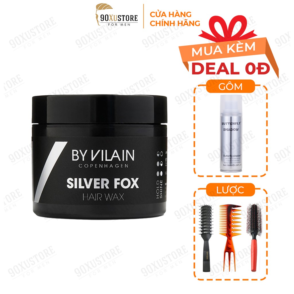 Sáp vuốt tóc nam By Vilain Silver Fox , tạo kiểu tóc , giữ nếp tóc