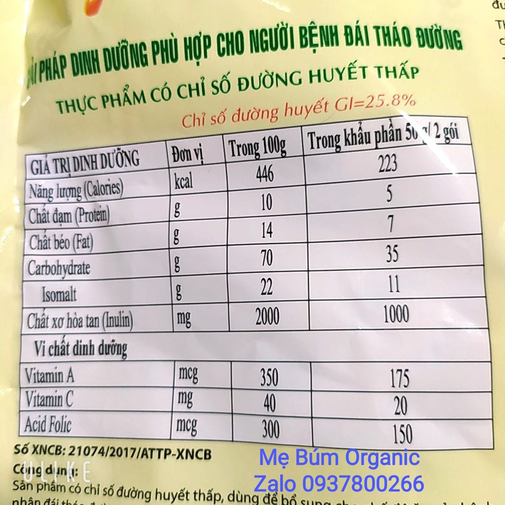 Bột Ngũ Cốc Quasure Light Sữa Bibica - Túi 400 gram