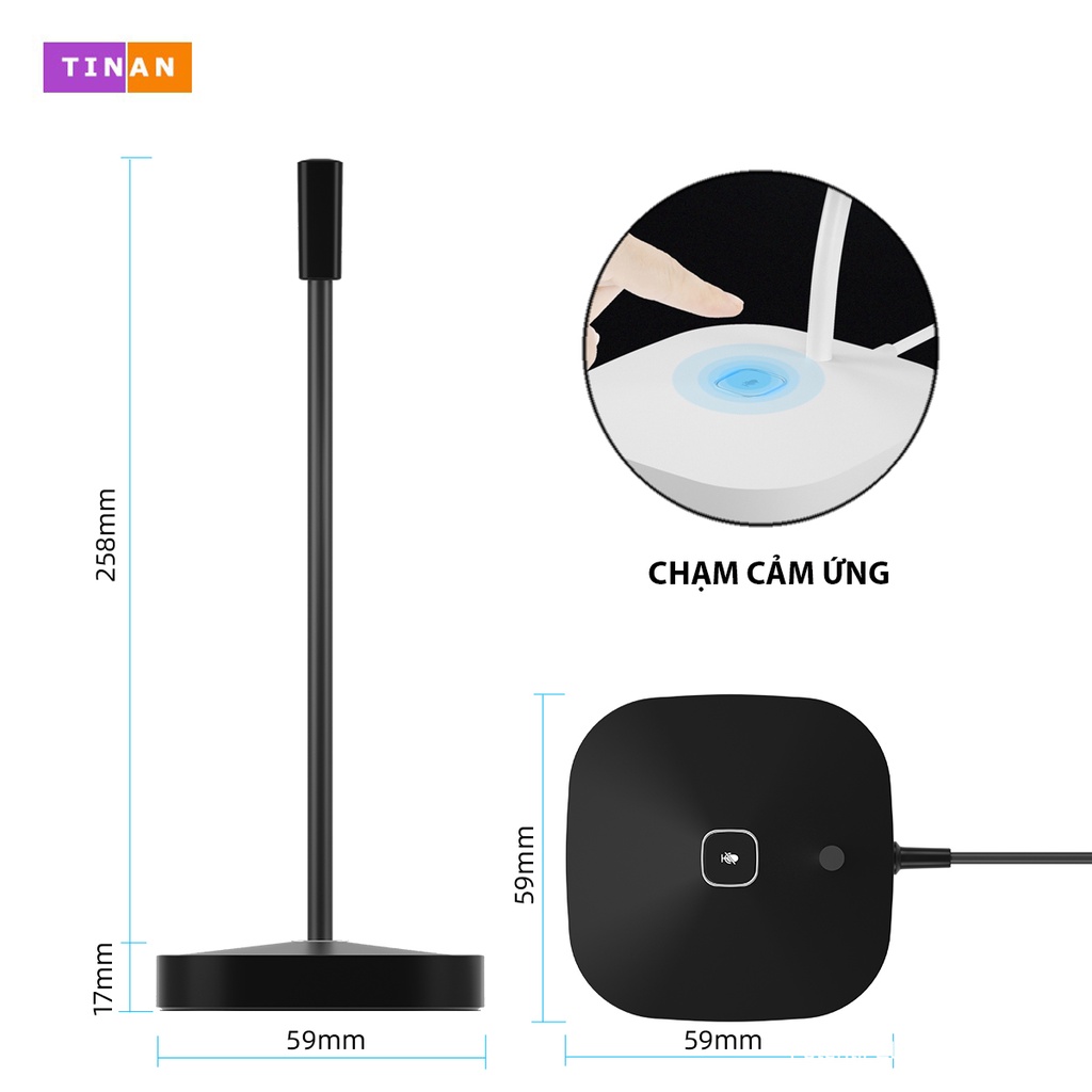 Micro Đa Hướng Độ Nhạy Cao Kết TINAN G22, Nối USB, Cho PC, Laptop, Máy Tính