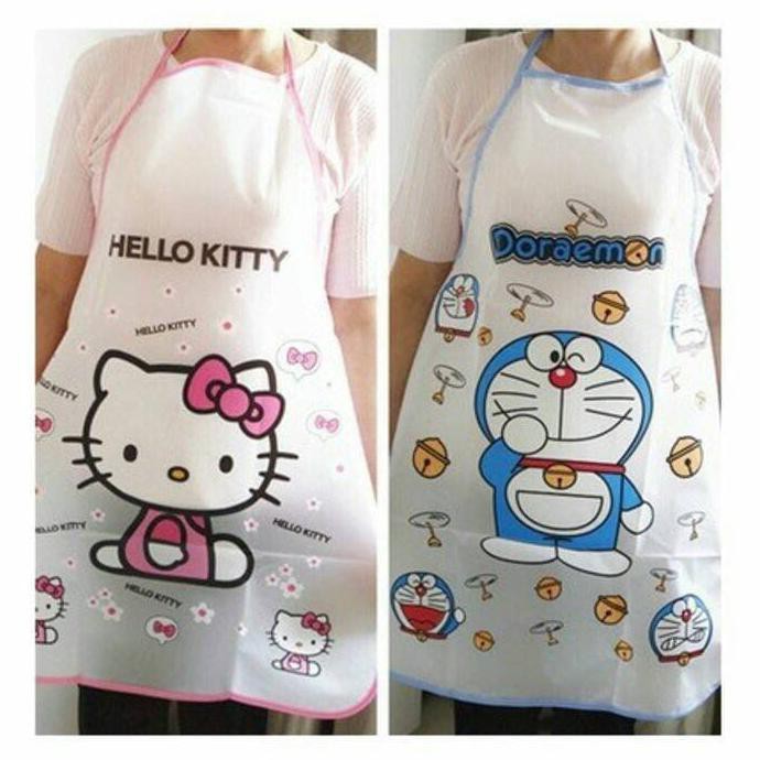 Tạp Dề Nấu Ăn Hình Doraemon Hello Kitty