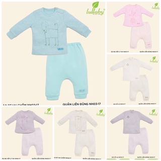 [GIÁ SỐC] Lullaby Bộ Quần áo dài tay Xếp ly vai chất liệu cotton cho Bé 3m-2y
