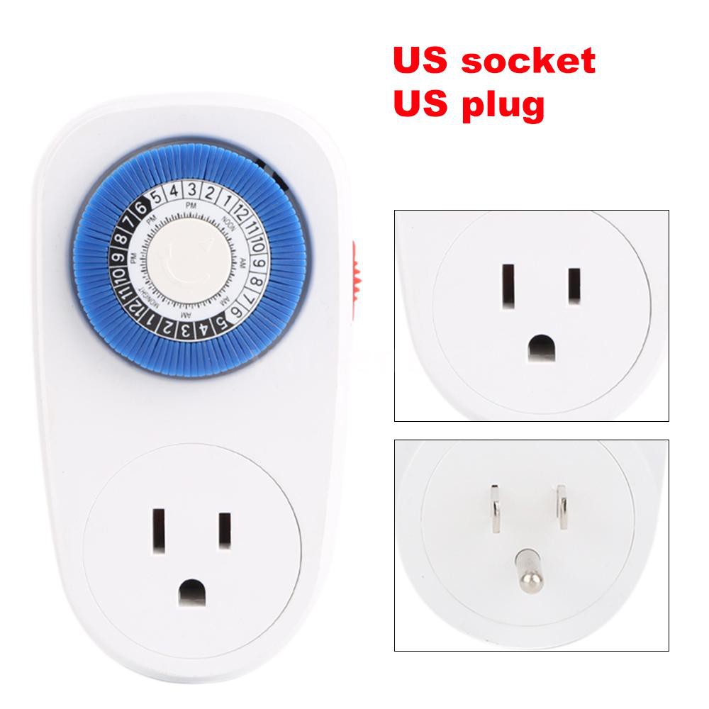 24 Hours Plug-in Timer Switch Mechanical Timing Socket Time Controller Intelligent Timing Socket