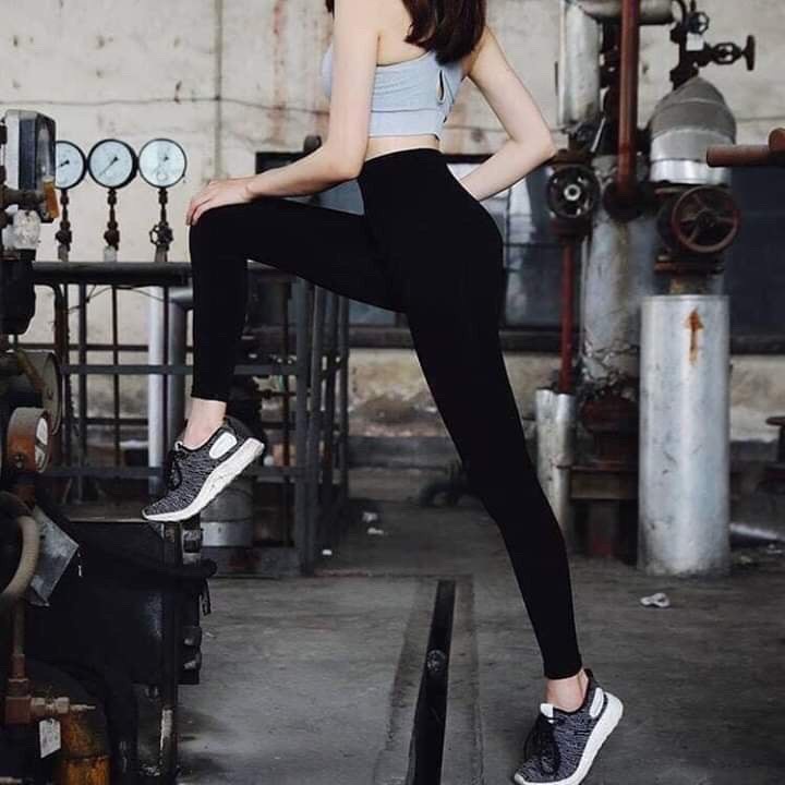 Quần legging quần tập gym dài đùi cạp cao có bigsize 80kg co dãn nâng mông | BigBuy360 - bigbuy360.vn