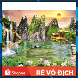 [HOT] Tranh lụa 3D cao cấp 1m x 2m (Có kèm keo dán)