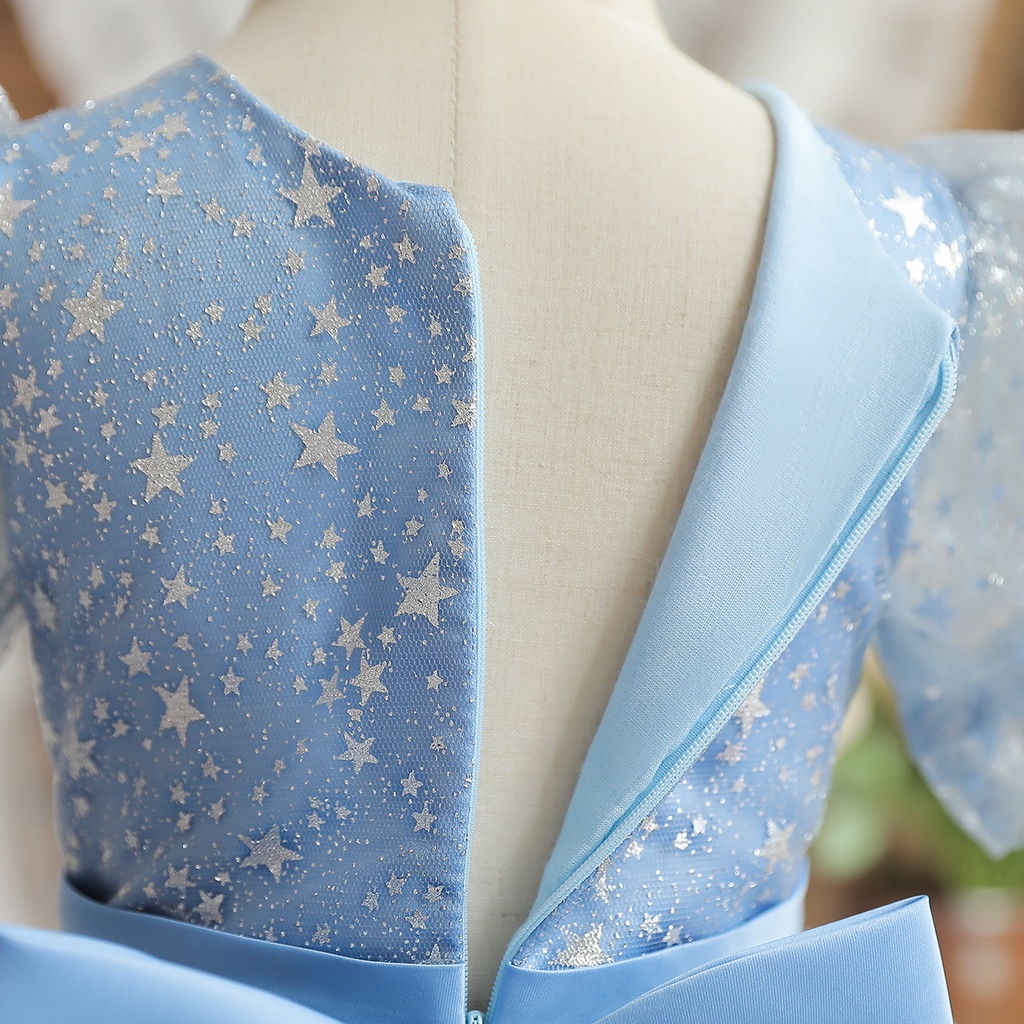 Đầm Công Chúa Đính Kim Sa Lấp Lánh Cho Bé Gái 1 Tuổi 1-5 Tuổi