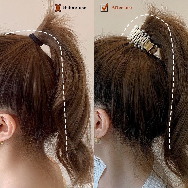 Kẹp Tóc Đính Đá Và Ngọc Trai Nhân Tạo Phong Cách Hàn Quốc