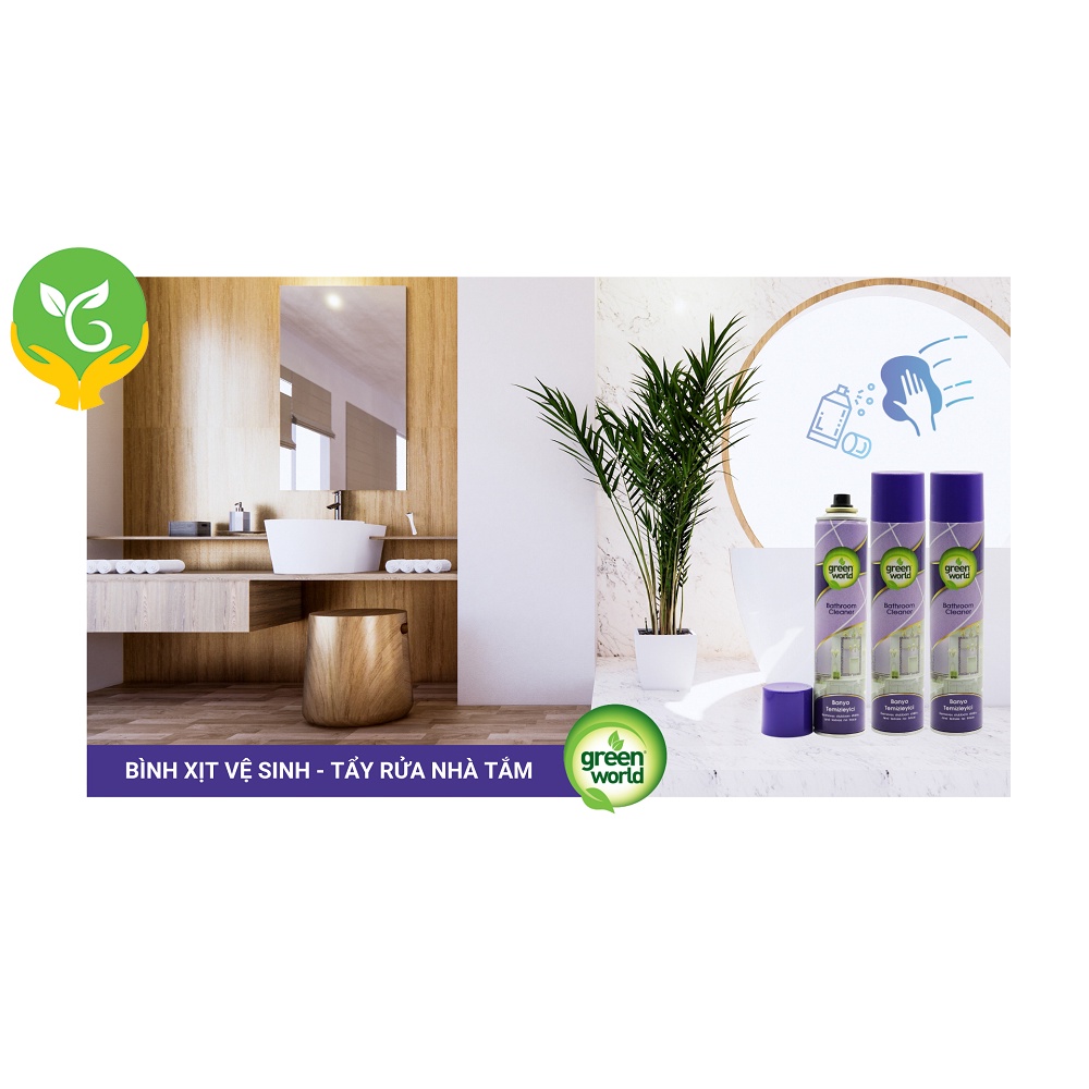 [Chính Hãng] Bình Xịt Tẩy Bóng Inox, Tẩy Rửa Vệ Sinh Nhà Tắm Green World