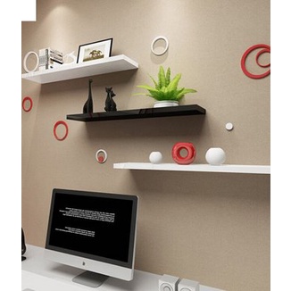 COMBO 3 thanh ngang kệ gỗ treo tường sâu 40,60,80 x  20cm dấu vít kèm phụ kiện