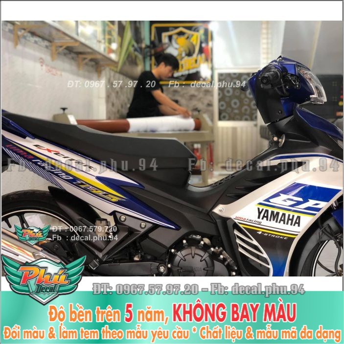Tem rời Exciter 135 GP Xanh Trắng (H) -1