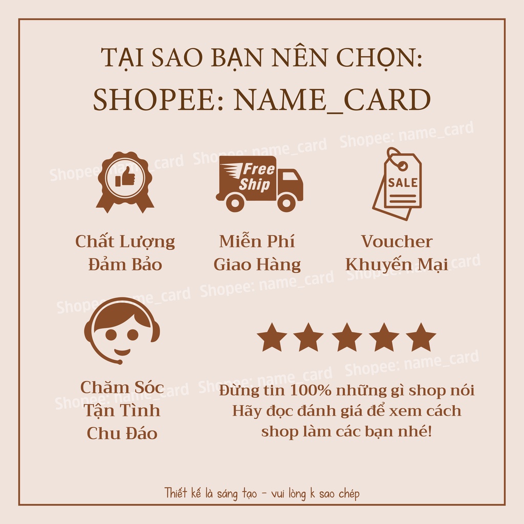 Card visit name card thank you thiệp cảm ơn giá rẻ đẹp mặt sau để trống cho shop viết tặng khách