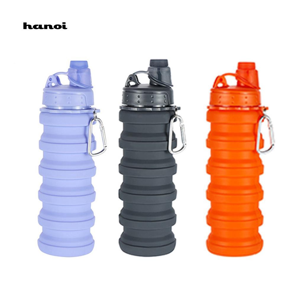 Bình đựng nước chống tràn bằng silicon gấp gọn tiện lợi , dung tích 500ml
