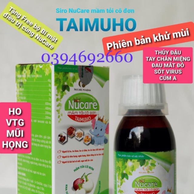 Siro Nucare tinh chất tỏi cô