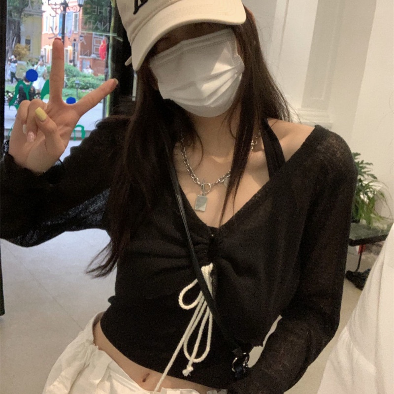 COZOK Bộ Áo Tay Dài + Áo Sát Nách Thời Trang Quyến Rũ Cho Nữ