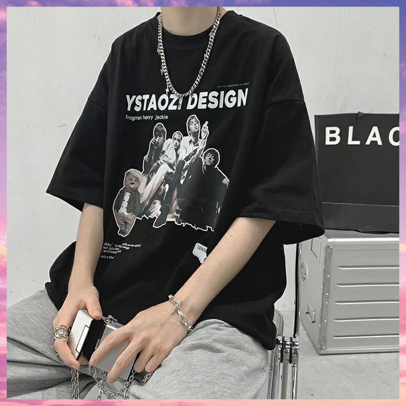 Áo thun tay lỡ nam nữ, áo phông unisex form rộng chất cotton mát mịn thấm hút mồ hôi in hình DESI