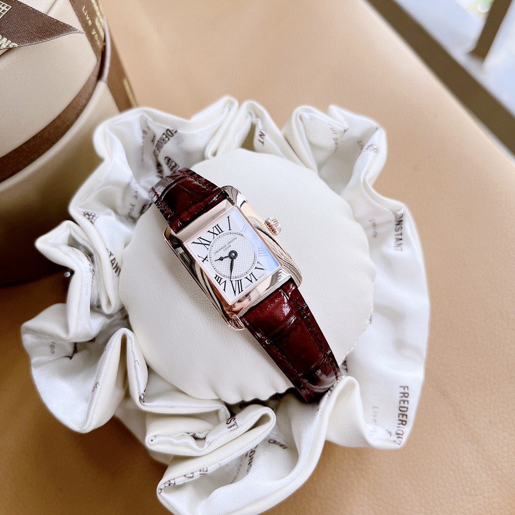 Đồng hồ nữ chính hãng Frederique Constant FC-200MC14 Mặt vuông - Máy Quartz pin Thụy Sĩ - Kinh Sapphire