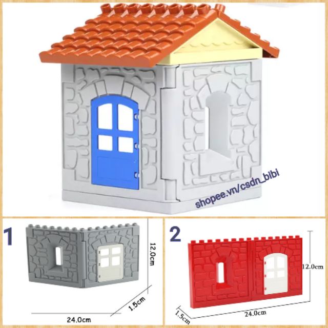 Lego duplo tường gấp khúc