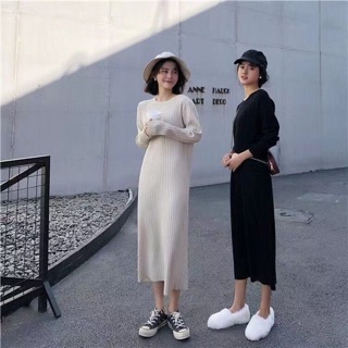Váy len cổ tròn mã 392