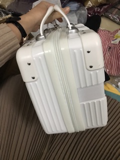 Cốp vali mini 14 inch trắng