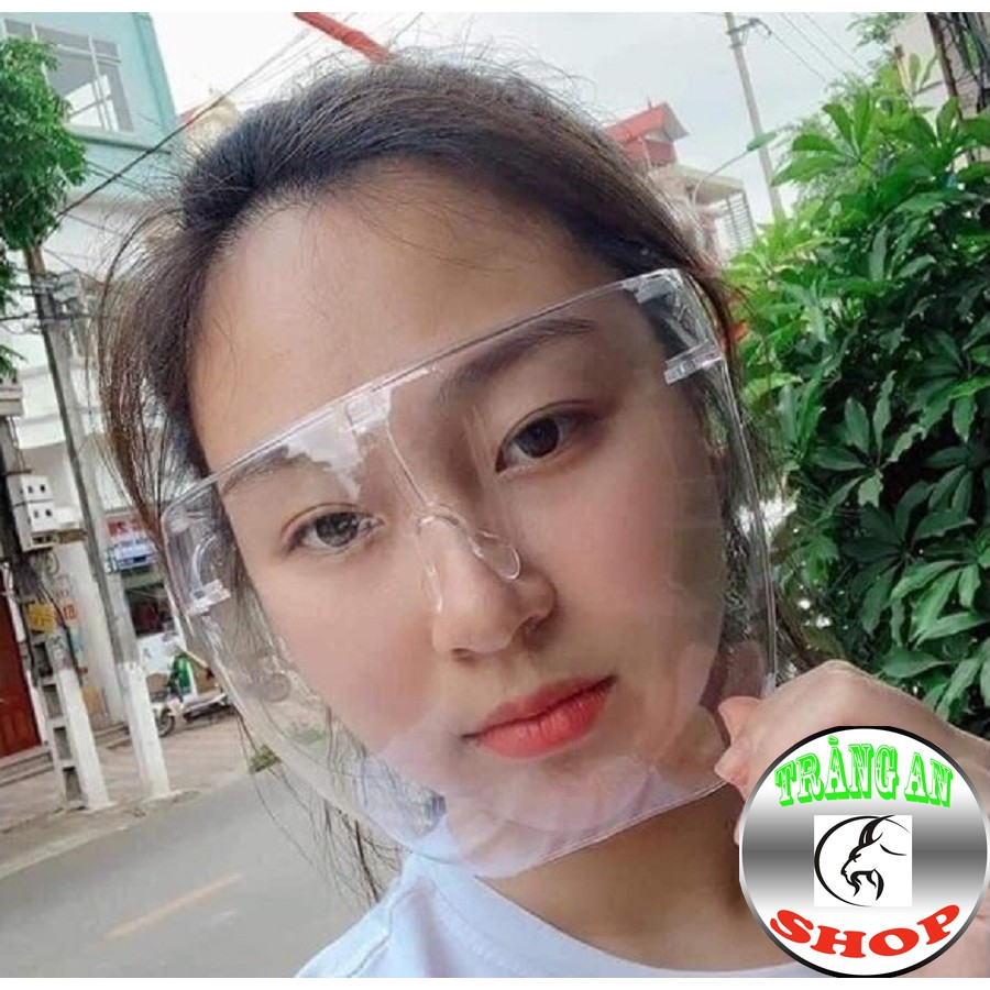 Kính Bảo Hộ Phòng Dịch Thời Trang FACE SHIELD, Che Toàn Bộ Mặt, Chống Giọt Bắn, Ngăn Bụi Đi Đường