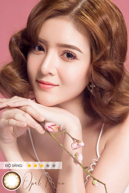 💕 Kính giãn tròng LENS SILICONE - Màu Opal Brown 💕Không độ /  Có độ