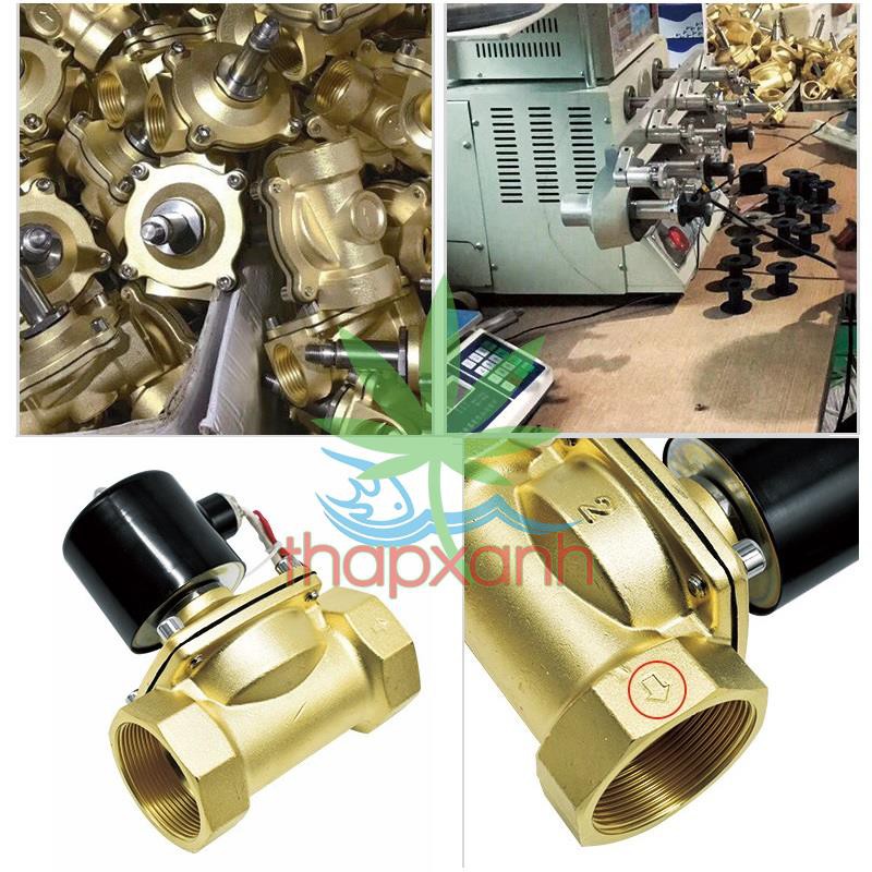 Van điện từ 2W-320-32 1 1/4&quot;, Φ42 mm, Van điện từ lõi đồng AC 220V, Solenoid valve