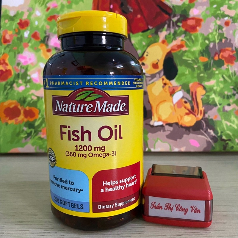 Viên Uống Dầu Cá Nature Made Fish Oil 1200mg 360mg Omega-3 300 Viên Của Mỹ
