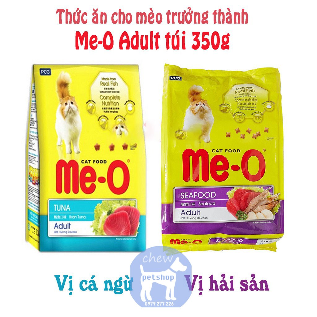 [Thức Ăn Cho mèo] trưởng thành MeO Adult 350g -Phụ kiện chó mèo Chew petshop