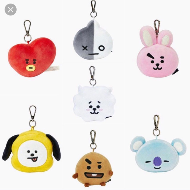 Mặt gấu bông | Face key ring BT21 Official